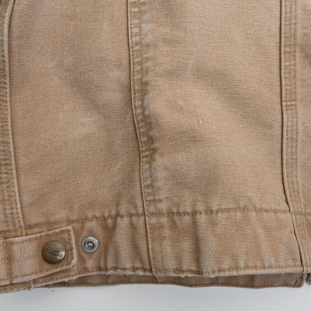 Vintage Carhartt Jacket Detroit Blanket Canvas Lined Workwear WJ097 Camel Brown - Picture 11 of 12